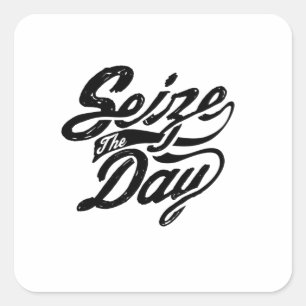 Offerte - Seize The Day - helder Vierkante Sticker