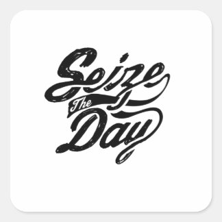 Offerte - Seize The Day - helder Vierkante Sticker