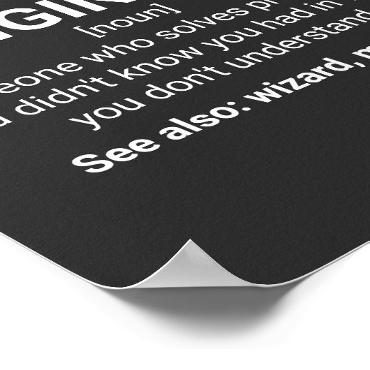 Offerte structurele Humor engineer definitie Poster (Hoek)