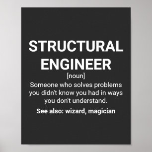 Offerte structurele Humor engineer definitie Poster