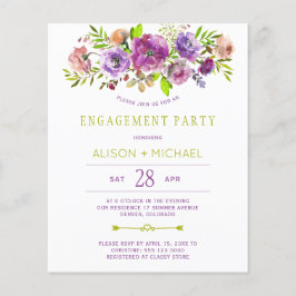 Offerte van de begrotingspartij florale verloving