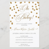 Offerte voor baby shower wit goud (Voorkant)