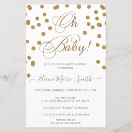 Offerte voor baby shower wit goud