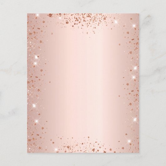 Offerte voor blinden roos glitter uitnodiging (Achterkant)