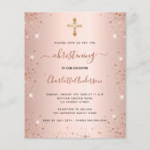 Offerte voor blinden roos glitter uitnodiging (Voorkant)