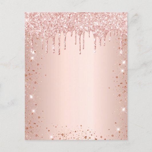 Offerte voor blinden roos glitter uitnodiging (Achterkant)