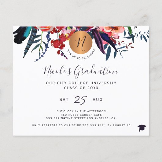 Offerte voor bloemkool-graduatie (Voorkant)