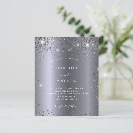 Offerte voor bruiloft met glans (Staand voorkant)