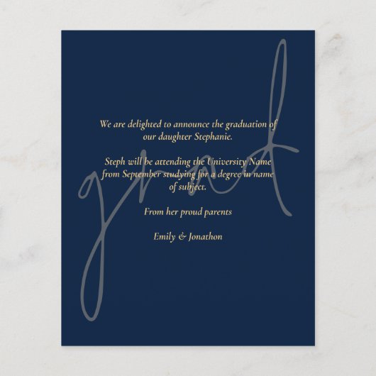 Offerte voor 'Budget Script Navy Gold'-publicatie  (Achterkant)