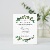 Offerte voor budgetbruiloft Botanische groene blad (Staand voorkant)