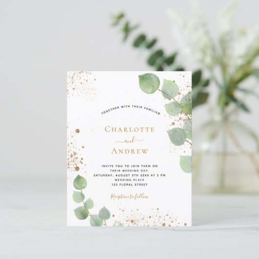 Offerte voor de bruiloft Eucalyptus greenery (Staand voorkant)