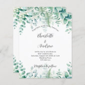 Offerte voor de bruiloft van eucalyptusbos (Voorkant / Achterkant)