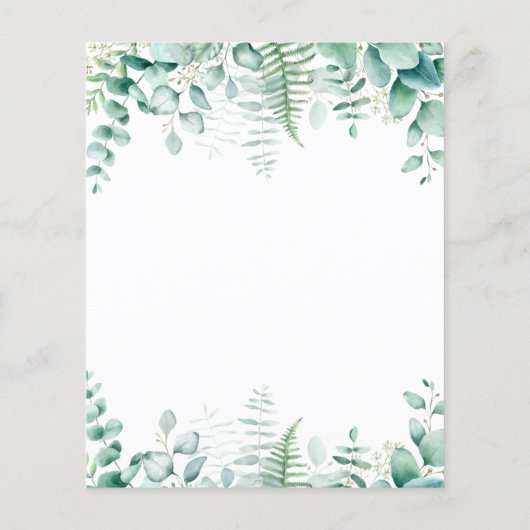 Offerte voor de bruiloft van eucalyptusbos (Achterkant)