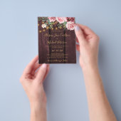 Offerte voor de bruiloft van het floral gold flyer (Hand)