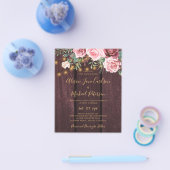 Offerte voor de bruiloft van het floral gold flyer (Enkel)