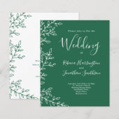 Offerte voor een minimale uitnodiging tot groen hu (Voorkant / Achterkant)