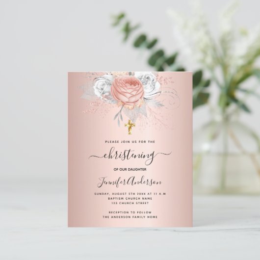 Offerte voor het christenen roos goudflorals (Staand voorkant)