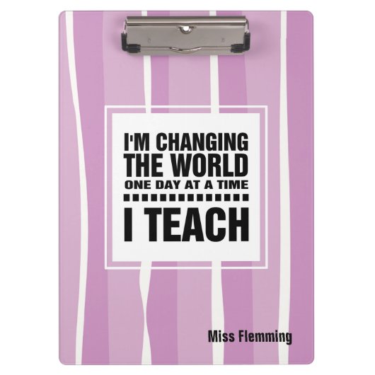 Offerte voor lesgeven | Aangepaste naam Klembord (Voorkant)