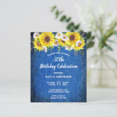 Offerte voor roestblauwe denim-zonnebloemen (Staand voorkant)