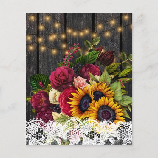 Offerte voor rozen voor de bruiloft van bruinkool (Achterkant)