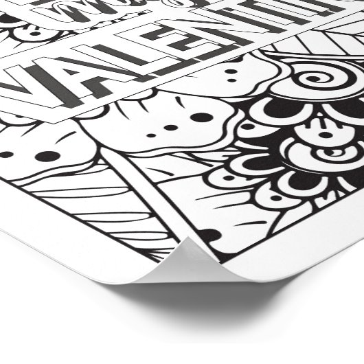 Offerte voor Schattigee Valentijnsdag Poster (Hoek)