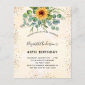 Offerte voor verjaardagsdagsbloem - eucalyptus (Voorkant)