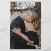 Offerte voor zwarte en witte fotobruiloft flyer (Achterkant)