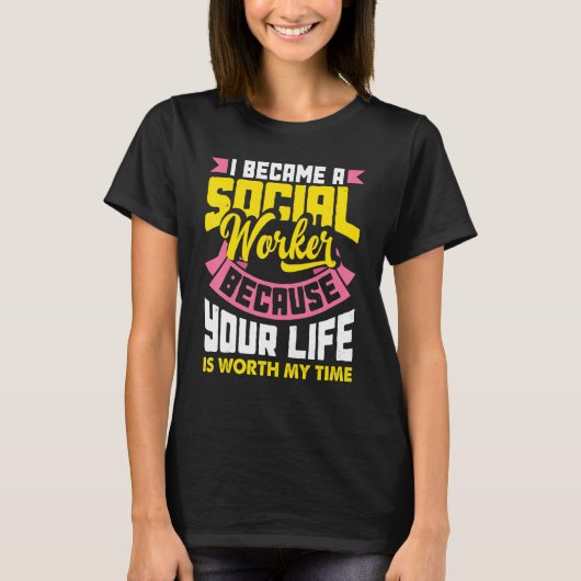 Offerte waardering sociaal werker t-shirt (Voorkant)