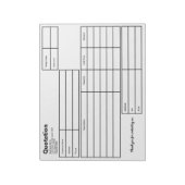 Offerte Zwart-wit Eenvoudige Business Sjabloon Notitieblok (Linkerzijde)