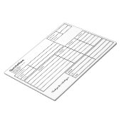 Offerte Zwart-wit Eenvoudige Business Sjabloon Notitieblok (Schuin)