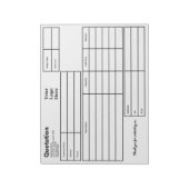 Offerte Zwart-wit Zakelijke Logo Sjabloon Notitieblok (Linkerzijde)