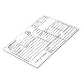 Offerte Zwart-wit Zakelijke Logo Sjabloon Notitieblok (Schuin)