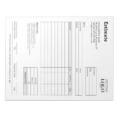 Offerteformulier | Moderne minimalistische profess Notitieblok (Voorkant)