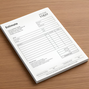 Offerteformulier   Moderne minimalistische profess Notitieblok