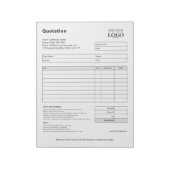 offerteformulier | Zwart-wit minimalistisch citaat Notitieblok (Linkerzijde)