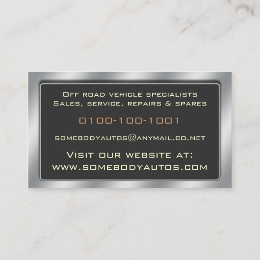 Offertenbandsjabloon voor zakelijke kaart 13 visitekaartje (Achterkant)