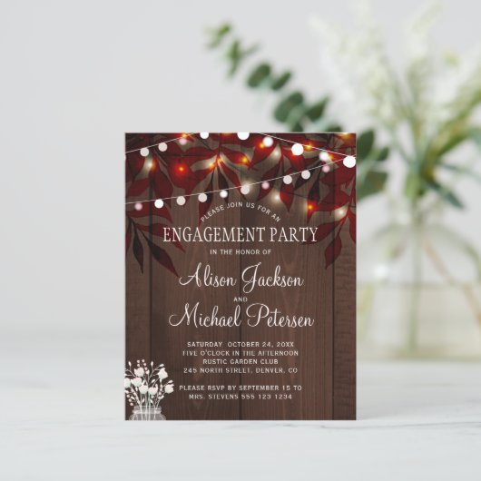 Offertepartijuitnodiging voor budgetrustige verlic (Staand voorkant)