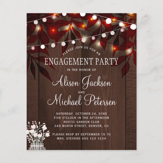 Offertepartijuitnodiging voor budgetrustige verlic (Voorkant)