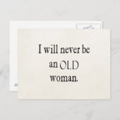  offertes die ik nooit een oude vrouwelijke prijso briefkaart (Voorkant / Achterkant)