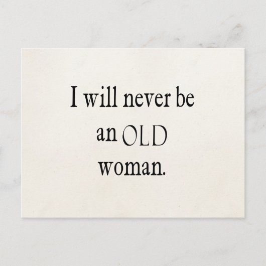  offertes die ik nooit een oude vrouwelijke prijso briefkaart (Voorkant)