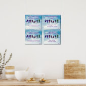 Offertes voor de uitoefening van vogels en Sky Col Poster (Keuken)