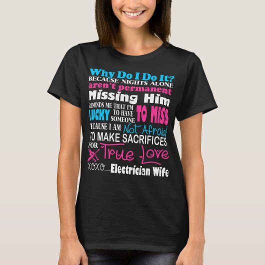 Offertes voor True Love Electricia Wife-shirt T-shirt (Voorkant)