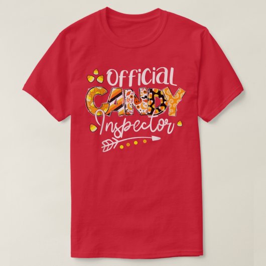 Offical Candy Inspector Candy Corn Kids Halloween T-shirt (Design voorkant)