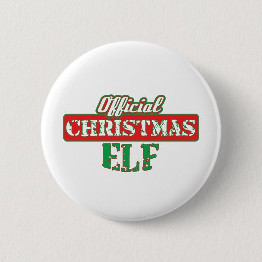 Offical Kerstmis Elf - Santa's Helper Ronde Button 5,7 Cm (Voorkant)