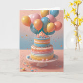Office Birthday Party Celebration Kaart (Gele Bloem)