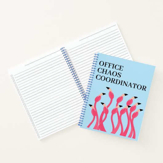 Office Chaos Coordinator Funny Flamingos Notitieboek (Binnen)