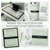 Office Chic Sage Green Desk Accessory Geïsoleerde Drinkbeker