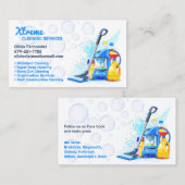 Office Commercial Cleaning Business Card Template Visitekaartje (Voorkant / Achterkant)