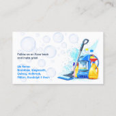 Office Commercial Cleaning Business Card Template Visitekaartje (Achterkant)