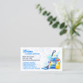 Office Commercial Cleaning Business Card Template Visitekaartje (Staand voorkant)